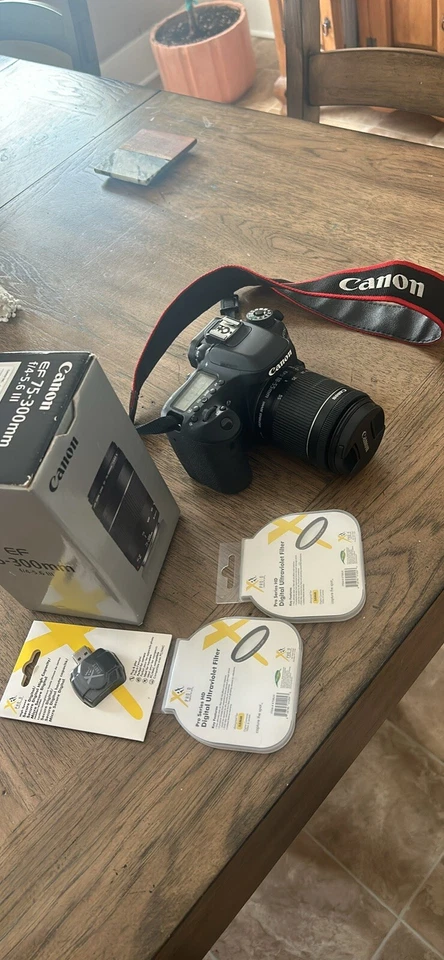 Canon EOS 77D 24.2 MP Digital SLR Camera with EF-S 18-55mm Lens - Black - Image 1 of 1