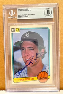 1983 DONRUSS DAVE RIGHETTI NEW YORK YANKEES SIGNED AUTOGRAPHED #199 CARD BECKETT - Picture 1 of 2