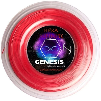 GENESIS HEXA INFINITE RED 16G Reel Tennis String