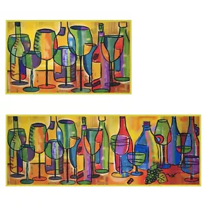 UpNUpCo Artistic and Colorful Kitchen Rugs Kitchen Mats for Floor - Picture 1 of 7