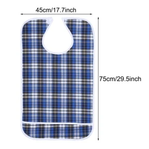 Waterproof Adult Mealtime Bib Clothing Protector For Bedridden - Picture 1 of 11