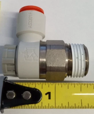 SMC AS3201F-N03-11SA 3/8"x3/8" push-to-connect speed controller **5-pack** - Image 1 of 3