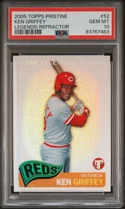 2005 Topps Pristine Ken Griffey Legends Refractor /549 PSA GEM MINT 10 Reds - Picture 1 of 2
