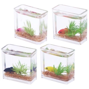 4 Pcs Goldfish Tank Model Doll House Micro Landscape Dollhouse Aquarium - Picture 1 of 12