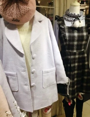 Japan Kawaii Girly Brand Ank Rouge Ribbon Coat/Outerwear Light Purple - Image 1 of 4