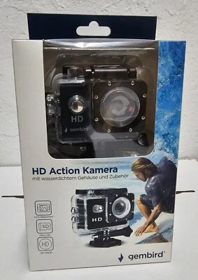 GEMBIRD Action-Kamera HD 1080p@30fps wasserdicht Helmkamera Unterwasser NEU