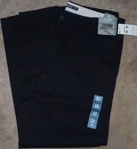NEW DOCKERS Pantalone Uomo Nero Kaki Dritto Piatto 36W X 32L NUOVO NUOVO CON ETICHETTE R668 - Foto 1 di 3
