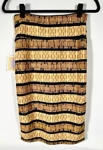 Womens Pencil Skirt Elastic Waist Small (6-8) Geometric Work Church Stretch NWT - Picture 1 of 7