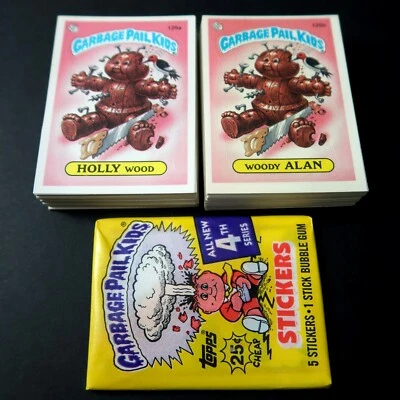 1986 GARBAGE PAIL KIDS 4TH SERIES COMPLETE SET 84 STICKER CARDS + WRAPPER OS4 - Image 1 of 3