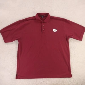 Texas A&M Aggies Poloshirt Herren 2XL XXL Rot Polyestermischung Logo Fußball - Bild 1 von 10