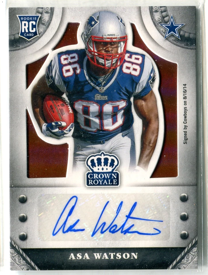 2014 Crown Royale Asa Watson AUTO AUTOGRAPH RC 35/149 PATRIOTS COWBOYS - Image 1 of 1