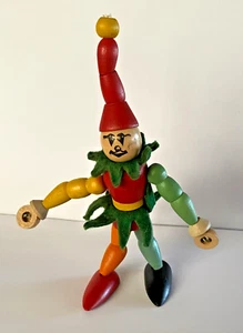 1930’s Jaymar Jointed Wood Wooden Court Jester Toy - Bild 1 von 5