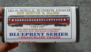 BRANCHLINE BLUEPRINT SERIES 80' SINGLE WINDOW COACH HO GAUGE BOSTON & MAINE NIB - Picture 1 of 2