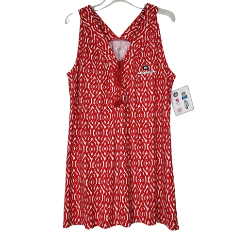 Concepts Sport Short Nightgown Georgia Bulldog Women L Pajama Sleeveless Red NWT Cover