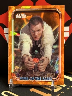 2024 Star Wars Sapphire Phantom Menace DUEL of the FATES OBI-WAN Orange SSP /25 - Image 1 of 4