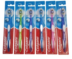 6 Colgate Toothbrush Extra Clean Full Head SOFT bristles #96 Toothbrushes - Picture 1 of 1