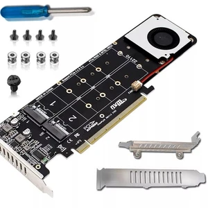 4 x 32Gbps PCIE 4.0 x16 To M.2 M-key NVME SSD Adapter Card Conversion Card - Picture 1 of 11
