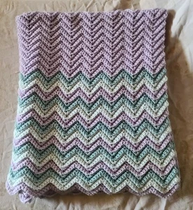 Crochet Baby Blanket 42 in. Length X 37 Width, 3 Different Colors - Picture 1 of 2
