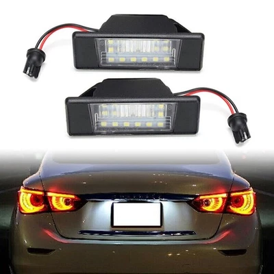18-SMD LED License Plate Light Assy For Nissan Juke Versa X-Trail Car 2PCS - Image 1 of 4