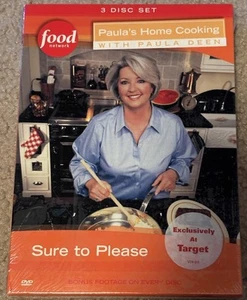 NEW Paula Dean DVD Set Paula's Home Cooking Sure To Please Sealed 3-Disc Set - Foto 1 di 10