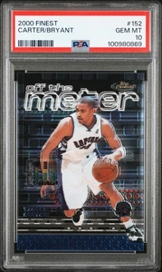 2000 Topps Finest Off the Meter #152 Vince Carter Kobe Bryant PSA 10 GEM POP 59 - Imagen 1 de 2