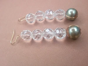 Long Beaded Boho Earrings Handmade Drop Dangle Fashion Goldtone - Picture 1 of 5