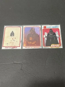 Lote de 3 cartas Topps Star Wars Darth Vader años 80. His Day Of Triumph, Host Of Horror - Imagen 1 de 8