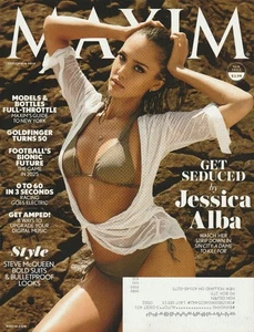 Maxim Magazine September 2014 Jessica Alba - Lenny Kravitz - Pierce Brosnan - Picture 1 of 1