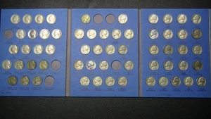 1938 1961 JEFFERSON NICKEL SET SILVER WAR GROUP COLLECTION 59 COINS WHITMAN 9009 - Picture 1 of 19