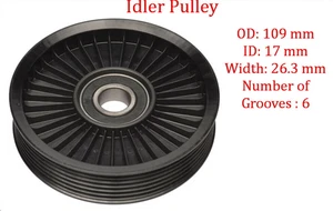 Idler Pulley Fits: OEM#88926781 Chevrolet 1988-2008 Vehicles W/O Air Condition  - Picture 1 of 5