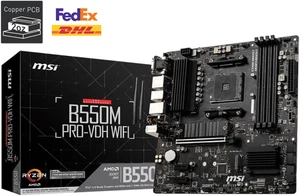 MSI B550M PRO-VDH WIFI AMD Ryzen AM4 Micro ATX Motherboard DDR4 SATA 6Gbs JP - Picture 1 of 7