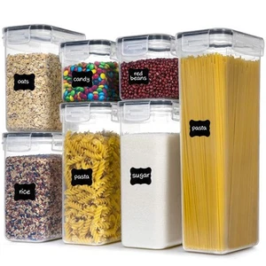 Airtight Food Storage Containers with Lids, 7 PCS BPA Free Kitchen Canisters ... - Picture 1 of 7
