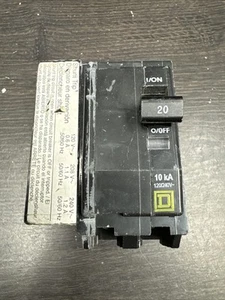 QOB2201021 Square D 20 Amp 240V 2-polig zum Anschrauben 120V Shunt Auslöseschutzschalter - Bild 1 von 5