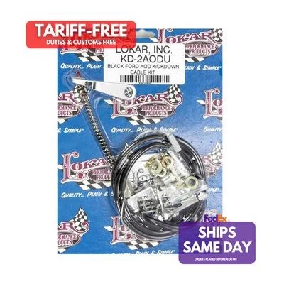 Lokar KD-2AODU, Kit Fits Ford Aod Trans Kick Down Cable Black Performance Parts - Image 1 of 4
