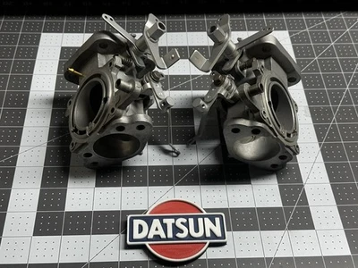 Hitachi HJG46W SU 4 Screw Carburetor Bodies 1970-71 Datsun 240z Round Tops - Image 1 of 4