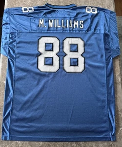 MIKE WILLIAMS DETROIT LIONS JERSEY 88-SZ.2XL BLUE REEBOK NFL ON FIELD-EXCELLENT - Picture 1 of 20