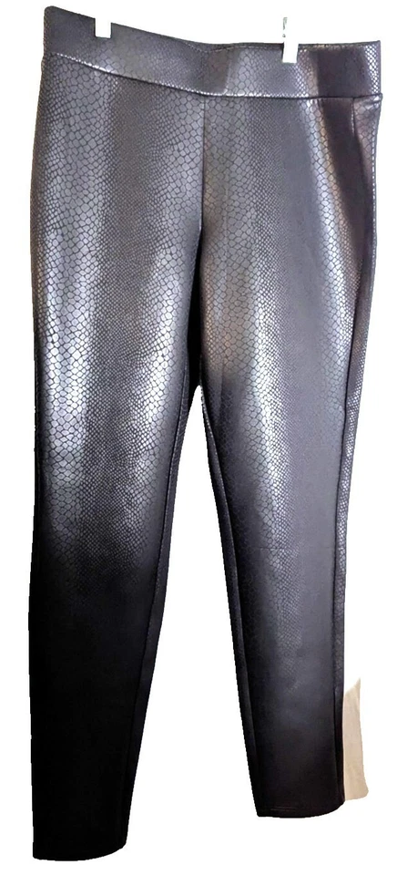Attention women's L black lizard design pant 32/29 preowned - Image 1 of 4