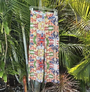 Miroa Tropical Floral Wide Leg Pants Size Small - Picture 1 of 7