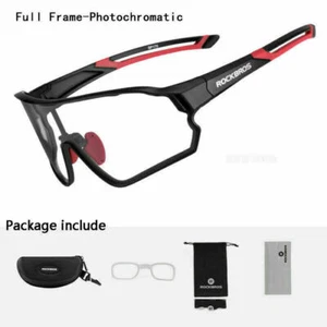 ROCKBROS Cycling Sunglasses Photochromic Full Frame Men's Driving HD Glasses - Picture 1 of 6