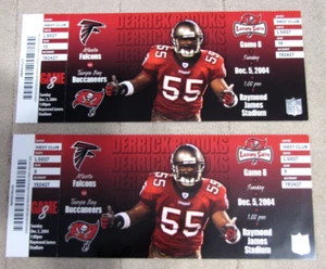 05.12.2004 Full Tickets TB Buccaneers vs Atlanta Falcons - TB 27-0 Derrick Brooks - Bild 1 von 2