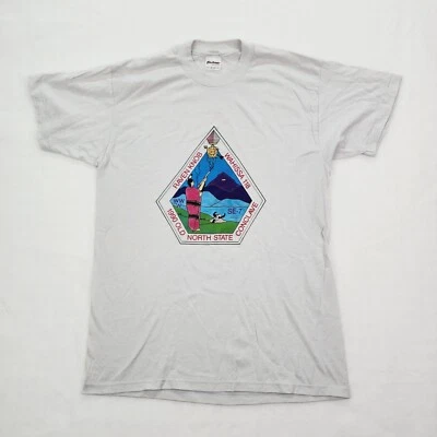 Camiseta De Colección BSA Boy Scouts Grande 1990 Old North State Cónclave Perilla de Cuervo  Foto 1 de 4