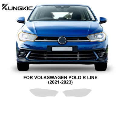 Headlights Precut Paint Protection Film PPF For Volkswagen Polo R Line 2021-2023 - Image 1 of 4