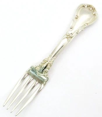 HORQUILLA PLATA ESTERLINA GORHAM CHANTILLY 4-1/2"" TAMAÑO BEBÉ SIN MONOGRAMA Foto 1 de 4