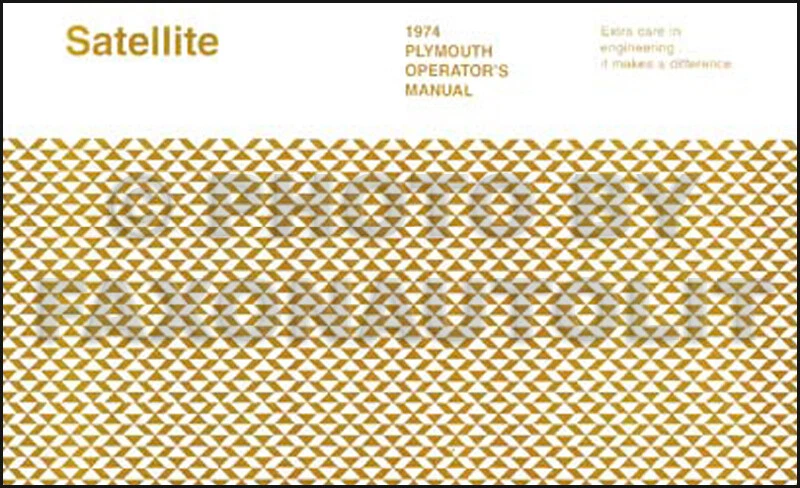 1974 Plymouth Satellite Proprietari Manuale Strada Corridore Sebring Operatori - Immagine 1 di 1