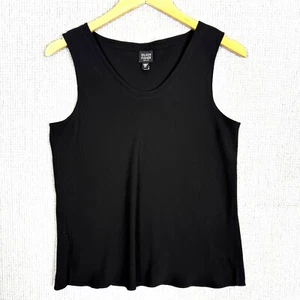 Eileen Fisher Silk Tank Top Sleeveless Scoop V Neck Petite Sz PL Lagen Scandi - Picture 1 of 8