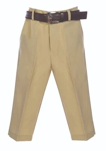 Boys Dress Pant With Belt 2pcs Set comes in 4 Color Navy White Black Khaki # P38 - Picture 1 of 8