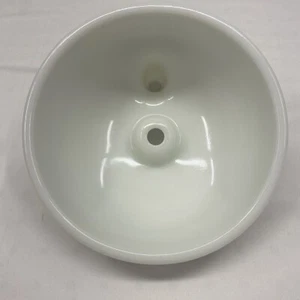 Fregadero para escupir dentista de vidrio de leche blanco en muy buen estado vintage - Imagen 1 de 4