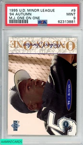 1995 UPPER DECK MINOR LEAGUE MJ ONE ON ONE MICHAEL JORDAN #9 94 AUTUMN PSA 9 - Picture 1 of 3