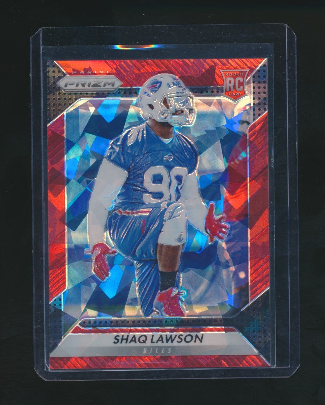 SHAQ LAWSON 2016 PANINI PRIZM RED CRACKED ICE RC 08/75