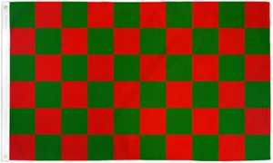 Red & Green Checkered Flag 3x5ft Racing Flag Green & Red Nascar - Picture 1 of 2